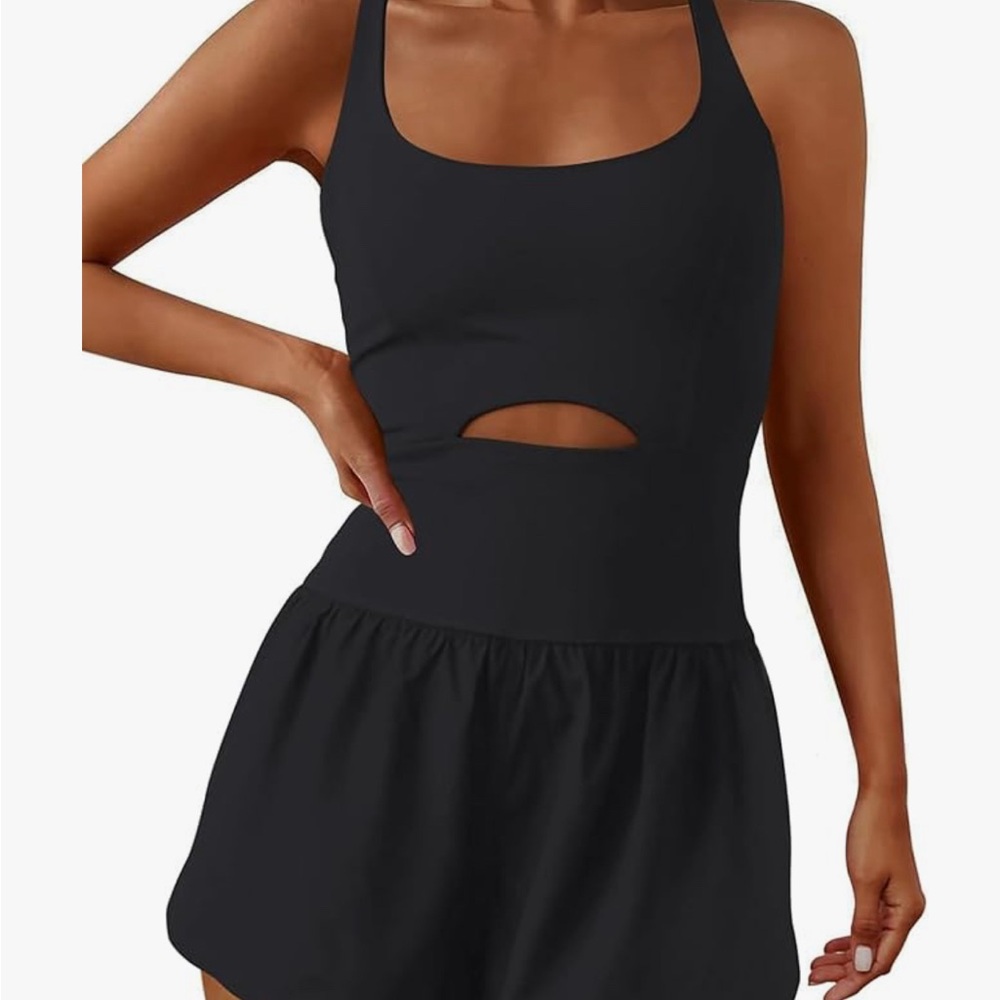 Black Athletic Romper